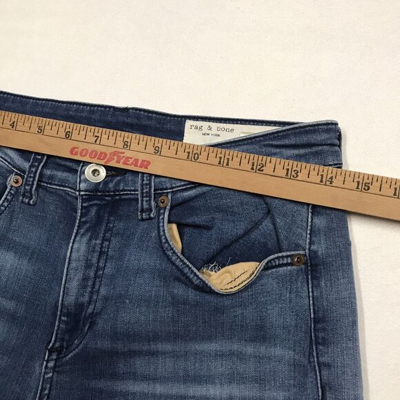 RAG & BONE Jeans Women 28x30 Light Sunset Wash Blue Denim Skinny slim Stretch - Picture 14 of 16